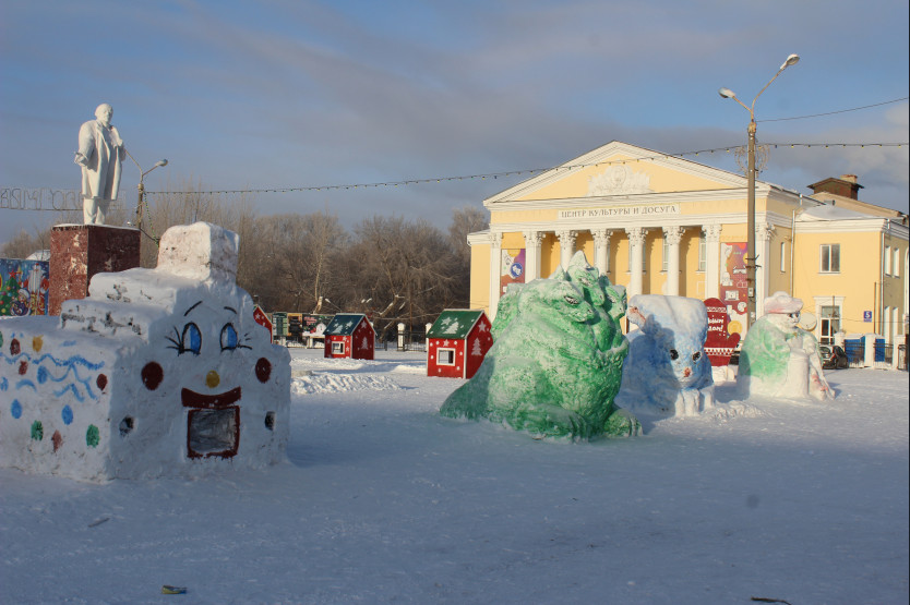 Снежный городок в Лесосибирске